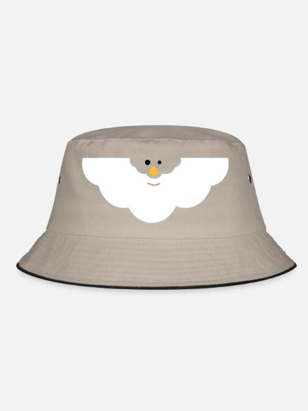 Cuddly Cloud Face - Bucket Hat - khaki/black - Front