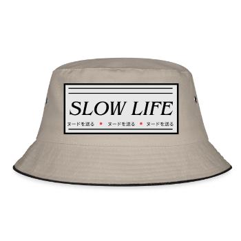 JDM sticker - slow life - Bob - kaki/noir - Devant