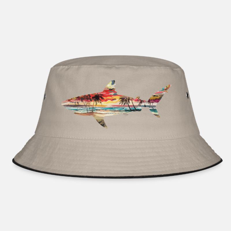 Coucher de requins Palmiers Plage Idylle tropicale Bob