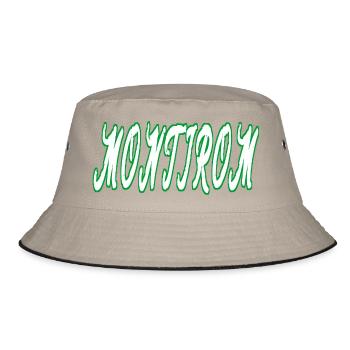 Montirom text - Bucket Hat - khaki/black - Front