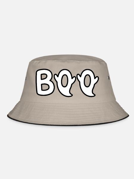 BOO Geister - Bucket Hat - Khaki/Schwarz