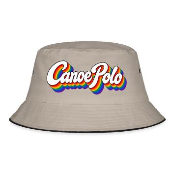 Canoe Polo - Kanupolo - Sport - Paddeln - Paddel - Bucket Hat - Khaki/Schwarz - Vorne