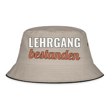 Feuerwehr Ausbildung Geschenk zum Lehrgangsabschlu - Bucket Hat - Khaki/Schwarz - Vorne