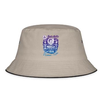 Vintage Halloween Spook Show Temple of Mystery - Bucket Hat - Khaki/Schwarz - Vorne
