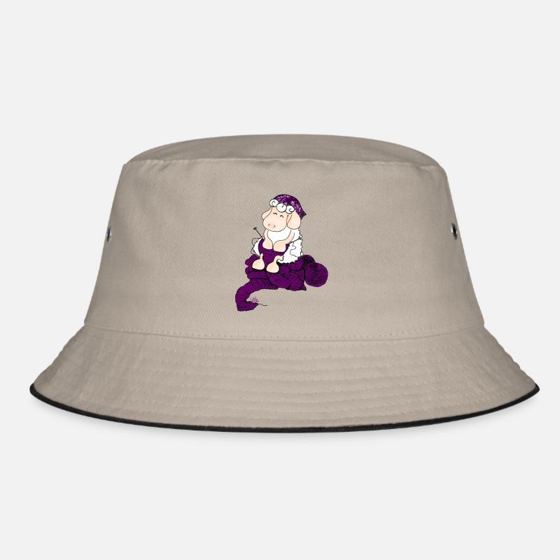 Knitting Sheep - Strickendes Schaf Bucket Hat