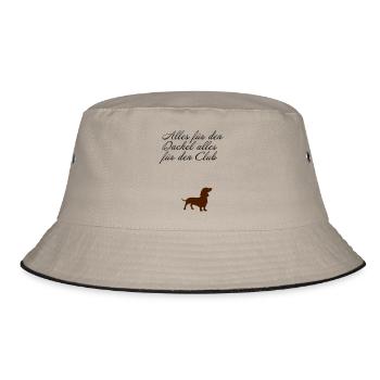 Dackel - Bucket Hat - Khaki/Schwarz - Vorne