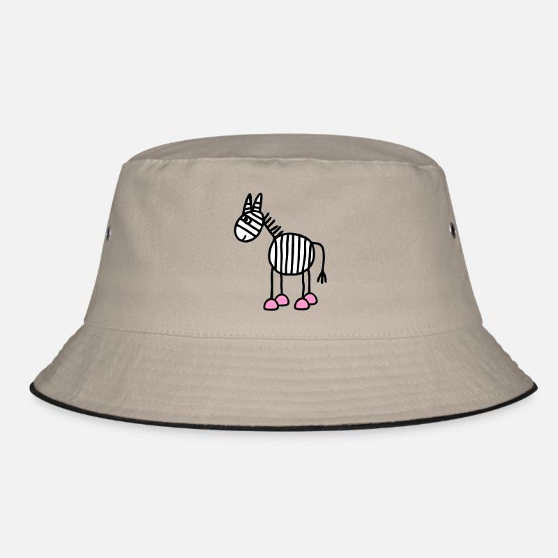 Streifen Gestreift Pferd Zebra Bucket Hat