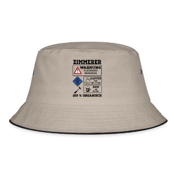 Zimmerer - Bucket Hat - Khaki/Schwarz - Vorne