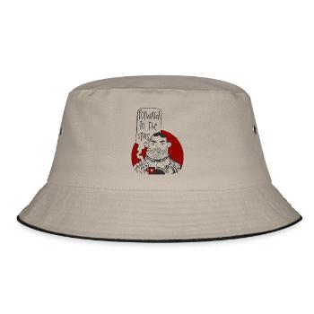 Cosmonaut with the coffee - Bucket Hat - khaki/black - Front