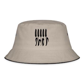 Weizenähren / wheat spike (1c) - Bucket Hat - khaki/black - Front