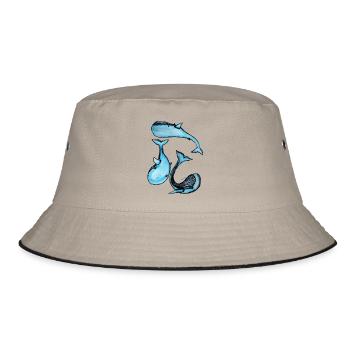whale - Bucket Hat - khaki/black - Front