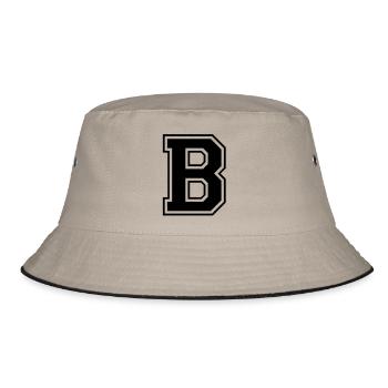 b - Bucket Hat - khaki/black - Front