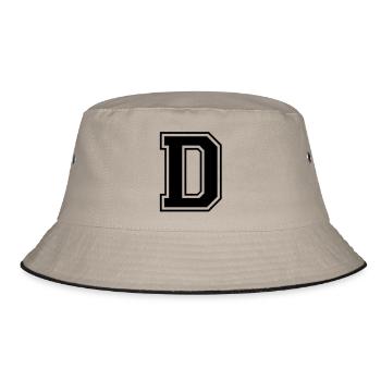 d - Bucket Hat - khaki/black - Front