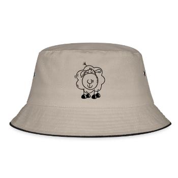 Dreaming sheep - Bucket Hat - khaki/black - Front