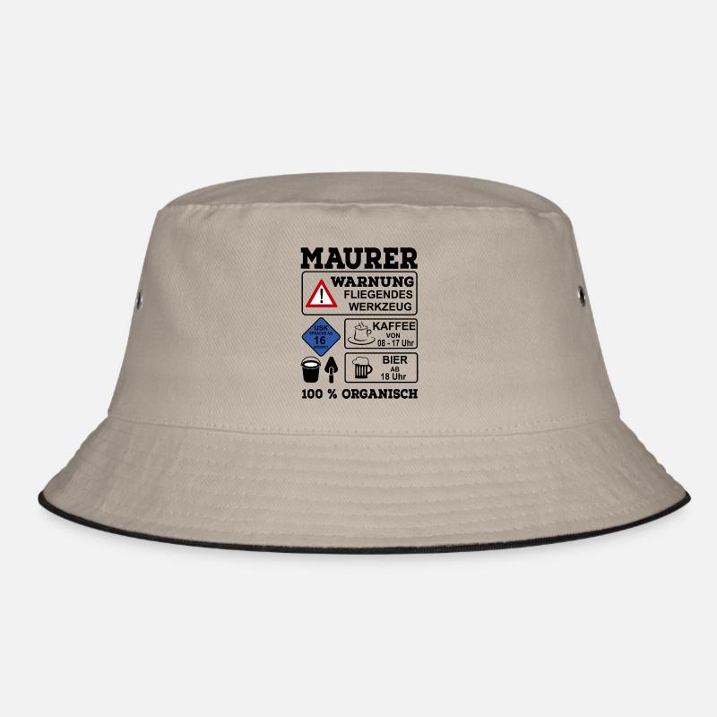 Maurer - Bucket Hat - Khaki/Schwarz