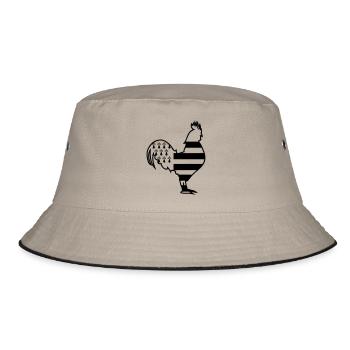 Breton French rooster emblem new britain - Bucket Hat - khaki/black - Front
