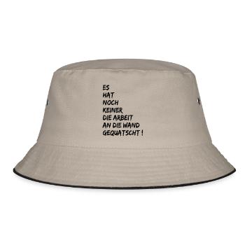 working lazy craftsman chatterbox baloney claim - Bucket Hat - khaki/black - Front