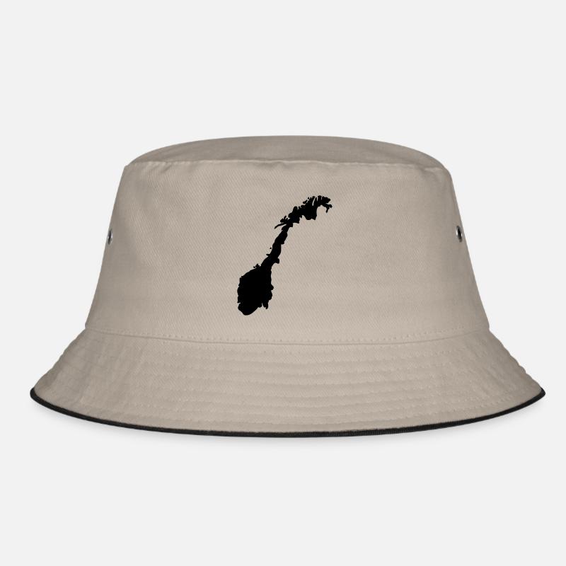 Norwegen - Bucket Hat - Khaki/Schwarz