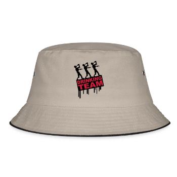 Drunken Party Zombies Drinking Team - Bucket Hat - khaki/black - Front