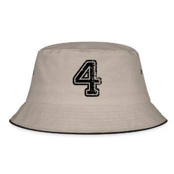 4 - Nummer - Bucket Hat - Khaki/Schwarz - Vorne