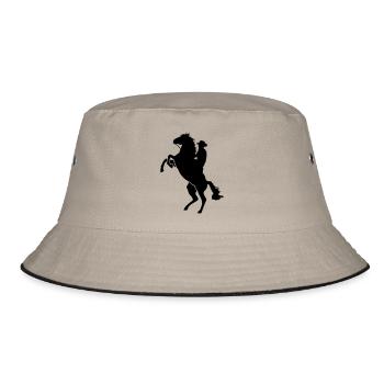 Western Riding - Pferd - Horse - Bucket Hat - Khaki/Schwarz - Vorne