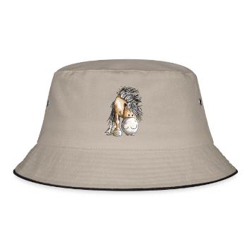 Niedlicher Norweger - Bucket Hat - Khaki/Schwarz - Vorne