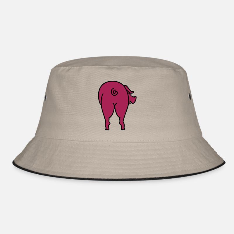 Pig from Behind / Pigs Backside (2c) Bucket Hat