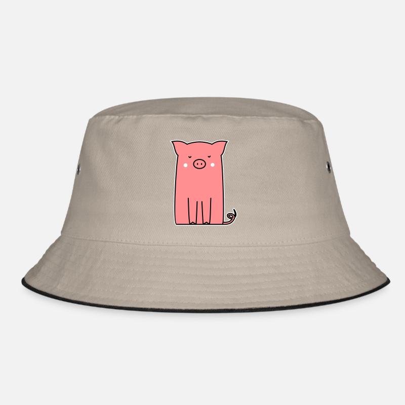 rosa Schweinchen Ferkel Sau niedlich tierisch Bucket Hat