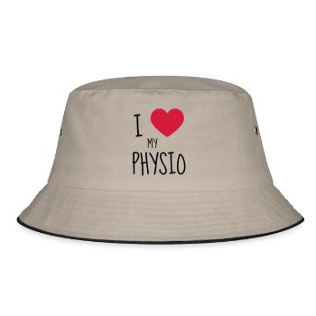 Krankengymnast / Krankengymnastin / Physio / - Bucket Hat - Khaki/Schwarz - Vorne