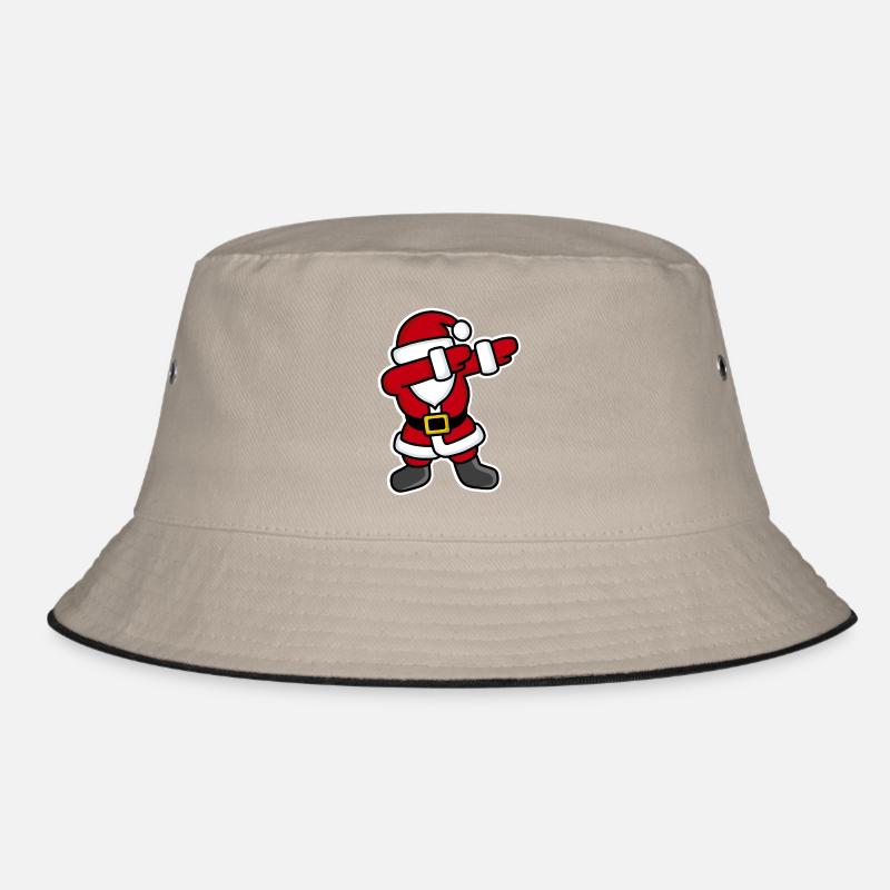 Dab / dabbing / dabbing' Santa Claus - Bucket Hat - Khaki/Schwarz