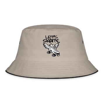 letsskate3 - Bucket Hat - Khaki/Schwarz - Vorne