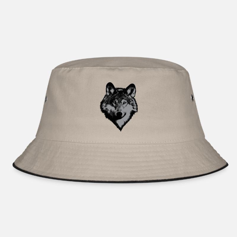 Wolf Kopf Bucket Hat