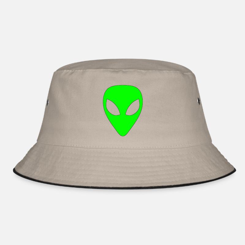 Alien - Hellgrün - Bucket Hat - Khaki/Schwarz