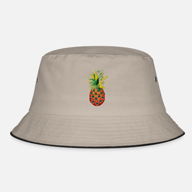 extraordinary pineapple from peacock eye feathers Bucket Hat