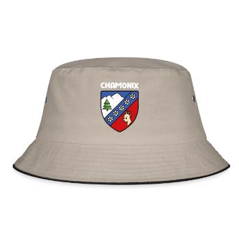 Drapeau Mignon Chamonix Mont Blanc Haute Savoie - Bob - kaki/noir - Devant