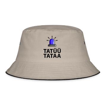 Tatüü Tataa Blaulicht - Bucket Hat - Khaki/Schwarz - Vorne