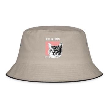BEST CAT MUM - Bucket Hat - khaki/black - Front