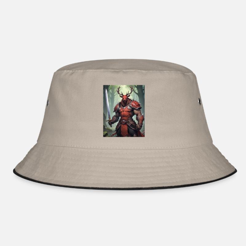 A monstrous behemoth beast a red deer as fantasy Bucket Hat