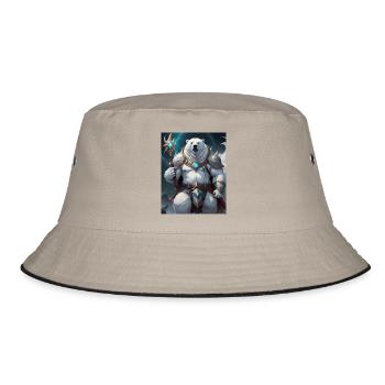 A monstrous behemoth beast a polar bear as fantasy - Bucket Hat - khaki/black - Front
