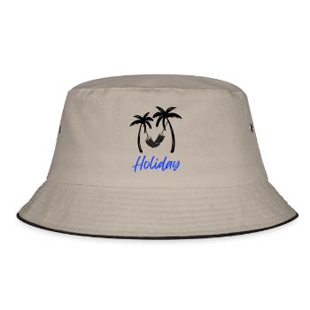 Palms Relax Holiday1 - Bucket Hat - khaki/black - Front