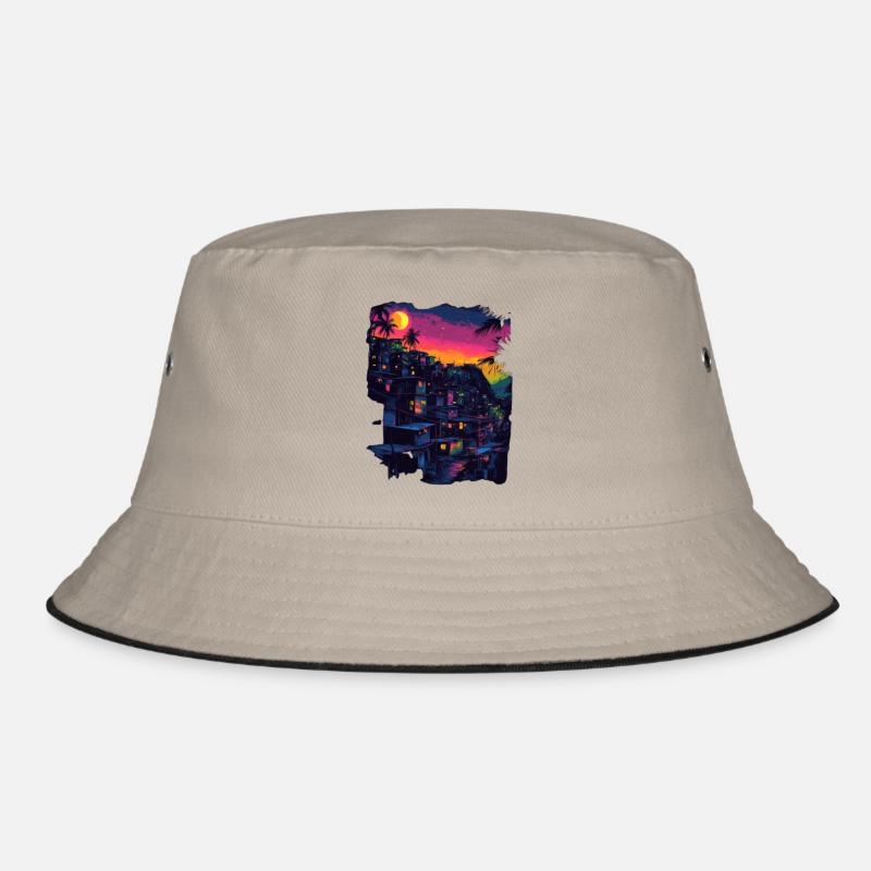 Favela bei Nacht Bucket Hat