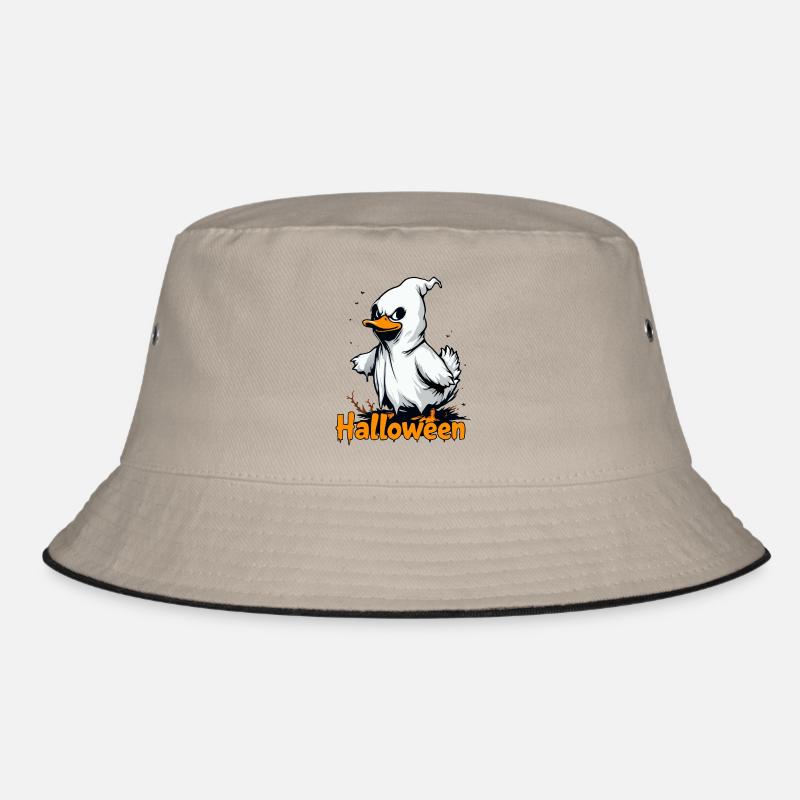 Spooky Duck Ghost Halloween T-Shirt | Cute Ghostly Bucket Hat