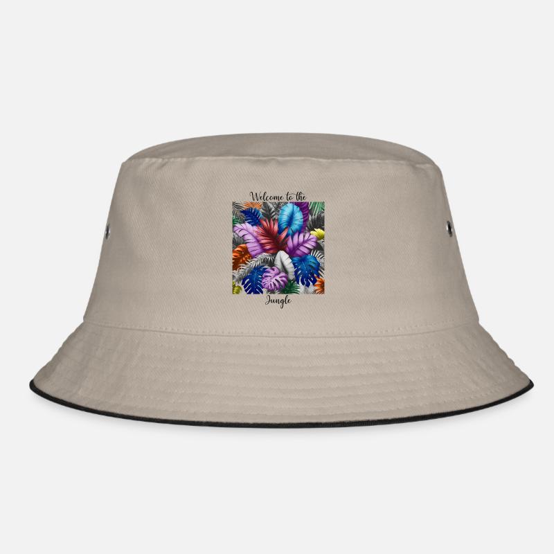 Tropical rainbow - Bucket Hat - khaki/black