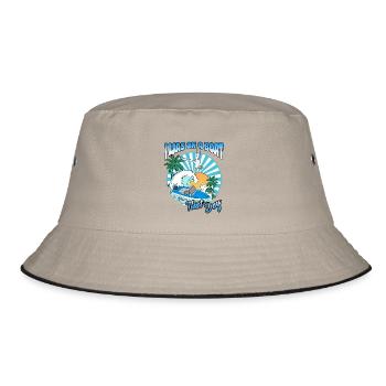 I was on a boat that day - Bucket Hat - khaki/black - Front