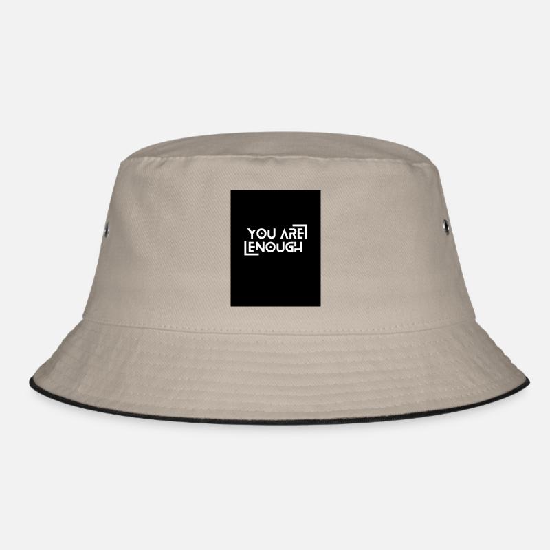 You are Enough - Bucket Hat - Khaki/Schwarz