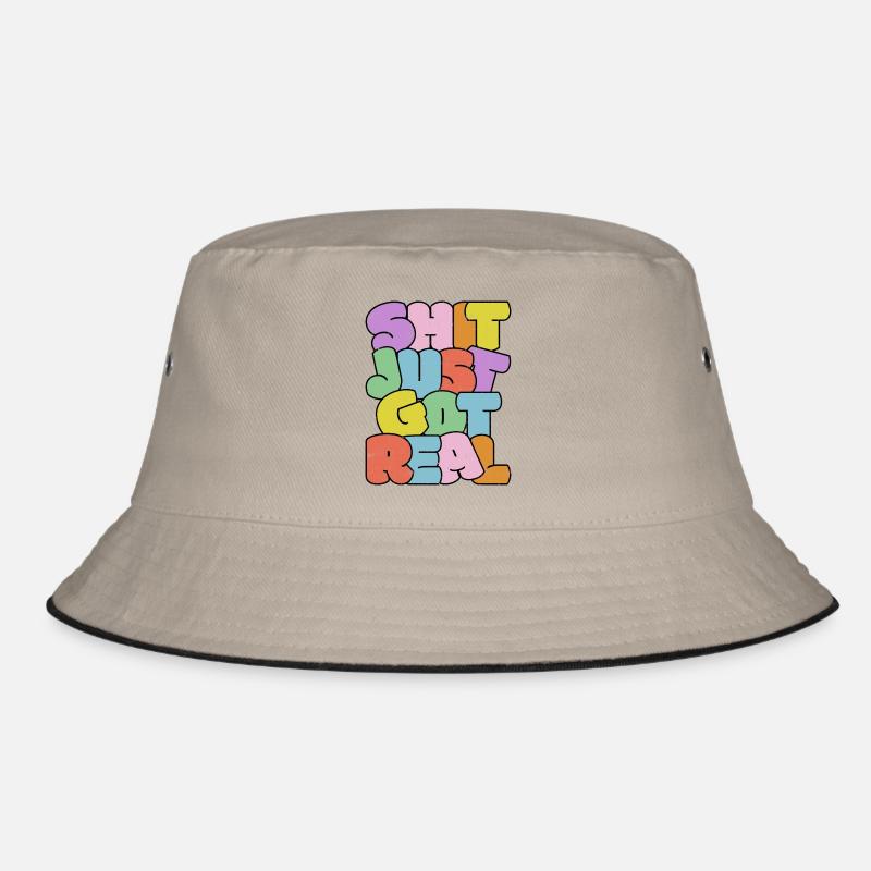Helles buntes Slang-Typografie-Design Bucket Hat