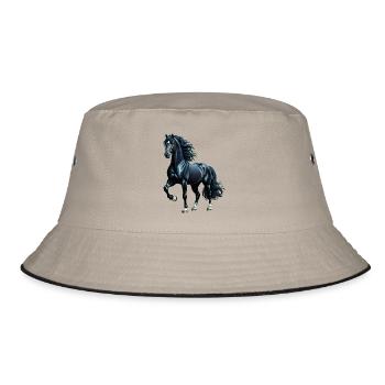 black beauty - Bucket Hat - khaki/black - Front