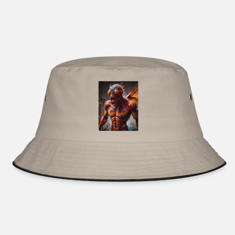 mutant monster half men half insect dark horror Bucket Hat