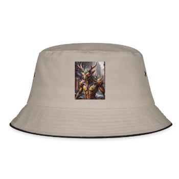 mutant monster half men half insect dark horror - Bucket Hat - khaki/black - Front
