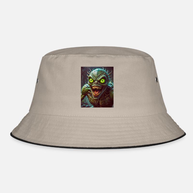 mutant monster half men half insect dark horror Bucket Hat
